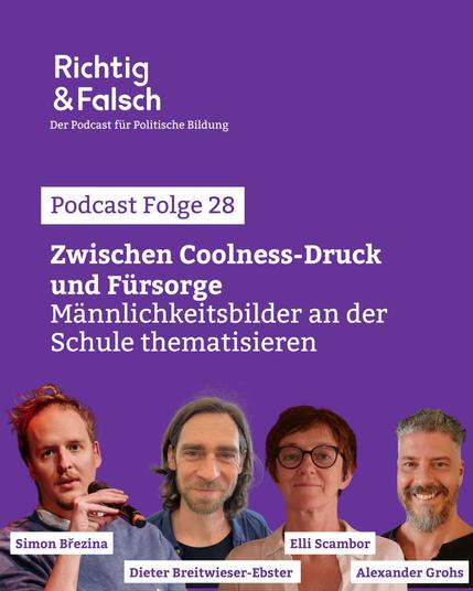 Zu Gast in dieser Podcast-Folge sind:
Dieter BREITWIESER-EBSTER – Kindergartenpädagoge, studierter Sozialarbeiter und Geschäftsleiter im Verein Papa Info
Simon BREZINA – Sozialarbeiter in der Gewaltprävention und Männerarbeit bei White Ribbon Österreich, Vorstandsmitglied vom Dachverband Männer-, Väter-, Burschenarbeit Österreich
Alexander GROHS – Leiter von NEUSTART Niederösterreich und Burgenland, Sozialarbeiter mit Schwerpunkt Bewährungshilfe.
Elli SCAMBOR  – Geschäftsleitung Institut für Männer- und Geschlechterforschung, stellvertretende Vorsitzende im Dachverband Männerarbeit Österreich.