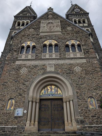 The front side of church Saints-Côme-et-Damien in Clervaux.