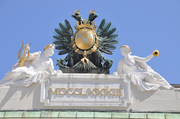 Roof of the Palais Pallavicini in Vienna with Roman Numerals for the year 1783. The D for 500 is built with a I and mirrored C.