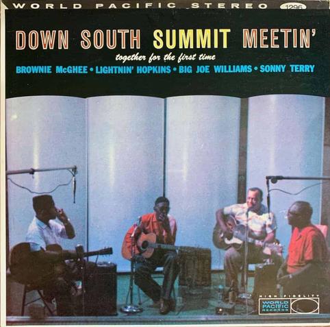 Down South Summit Meetin' by  Brownie McGhee, Lightnin' Hopkins, Big Joe Williams and Sonny Terry LP cover
