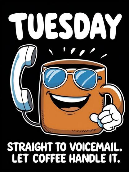 Tuesday called. I didn't answer.