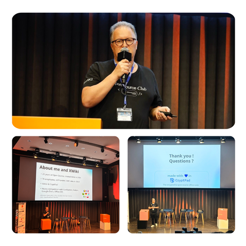 Ludovic Dubost on stage at OW2Con