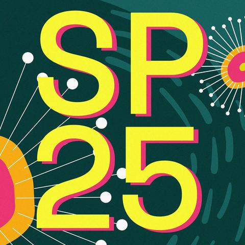 SP25 in bold yellow lettering over a green background