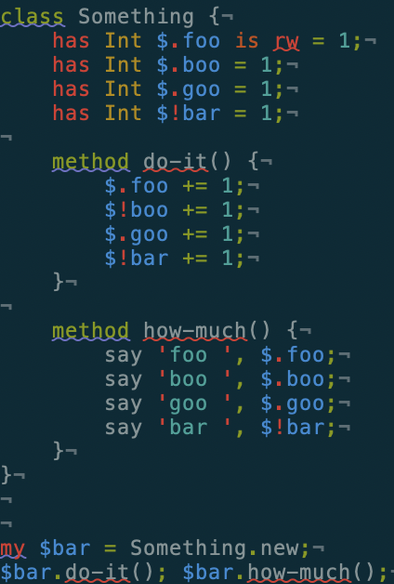 Raku code