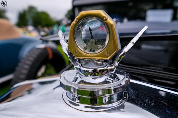 hood ornament and temperature gauge