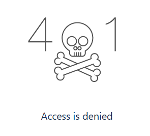 Access is Denied response with a skull and crossbones.  I think that is a bit much, but it brings new weight to the "this incident will be reported" response.