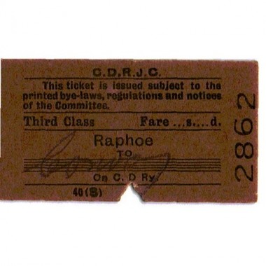 Picture of a public transportation ticket from attached website, usually for a train or bus.