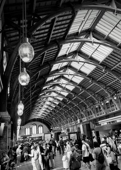 main hall of copenhagen main stations, lots of people