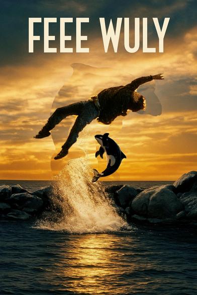 Free Willy movie poster but the title says "FEEE WULY" and the kid is swapped with the whale