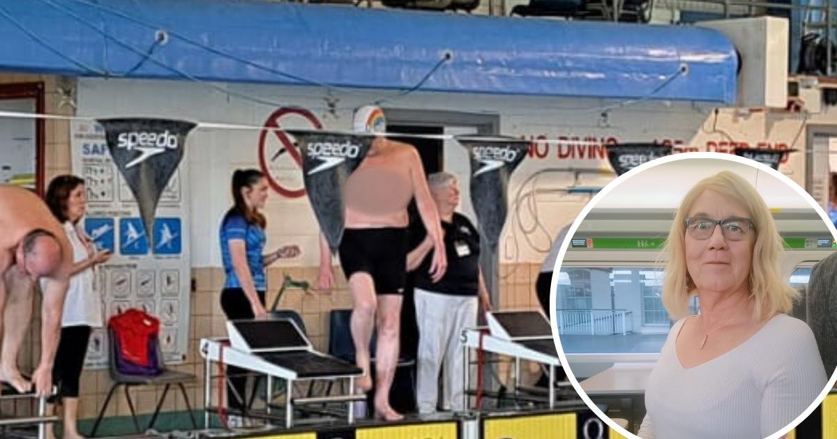 Anne Coombes, a trans woman, in a swimming competition