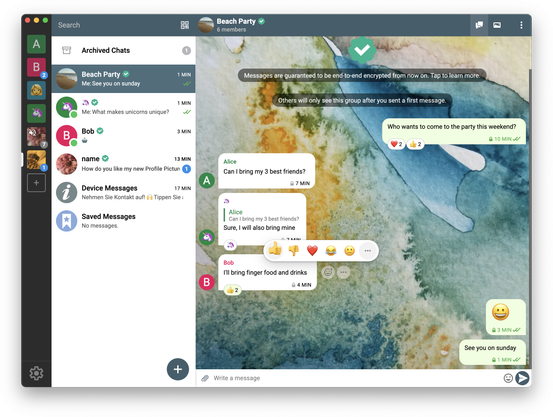 Delta chat messenger screenshot