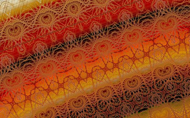 A bunch of lines drawn on a colored background