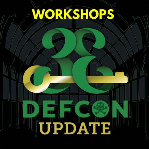 DEF CON 33 logo with the words Workshops Update