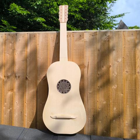 A baroque guitar I've been building, front view