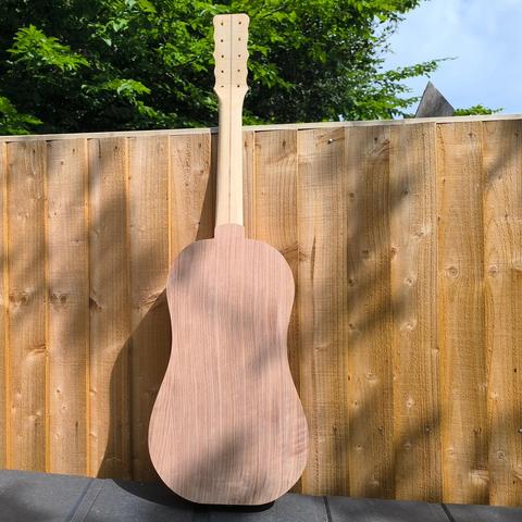 A baroque guitar I've been building, back view