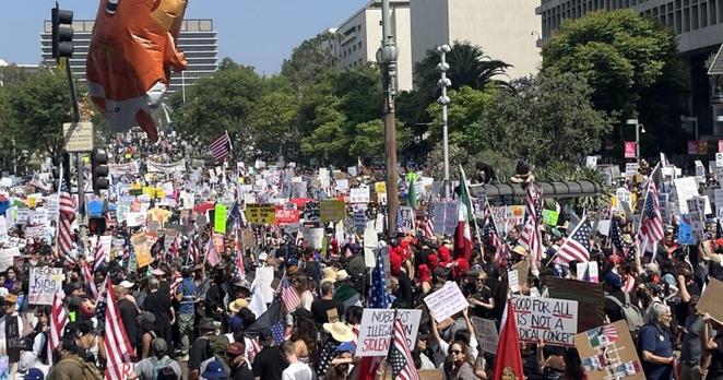 'No Kings' protests prove that plenty of Americans won’t 'play possum'