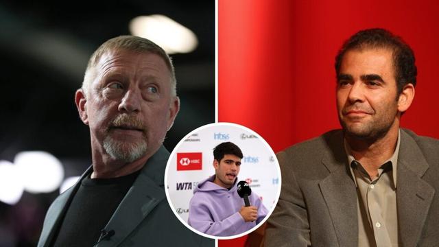 Carlos Alcaraz picks who he thinks was the better player out of Pete Sampras and Boris Becker