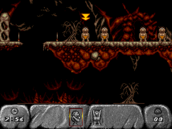 "The Humans" for Commodore Amiga, gameplay