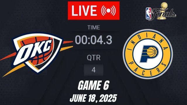 LIVE:  Pacers vs Thunder – Game 6 | 2025 NBA Finals June 18, 2025 2K25 NBA Live Game