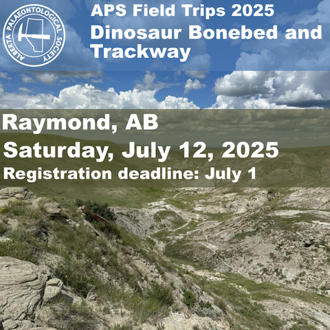 A poster for the event. It's a badlands environment with hills and coulees in the foregound and a beautiful blue sky with fluffy white clouds