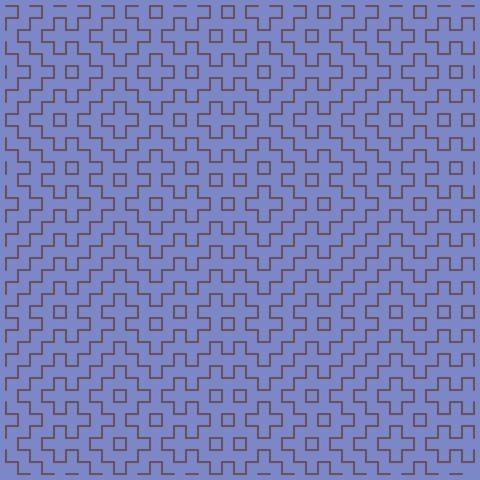 a series of vertical and horizontal dashed lines creating a geometric pattern