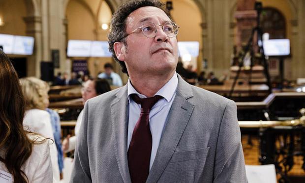El fiscal general del Estado, Álvaro García Ortiz, en una imagen de archivo en el Palacio de la Bolsa de Madrid. (Carlos Lujan/Europa Press via Getty Images)