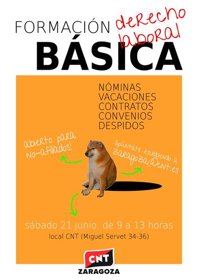 TALLER FORMACION BASICA EN DERECHO LABORAL POR CNT