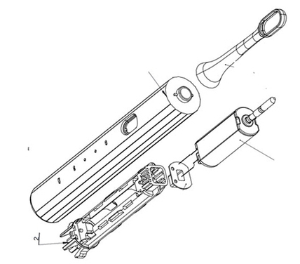 The structure of a toothbrush