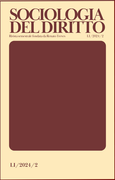 Copertina di Sociologia del Diritto, LI/2024/2