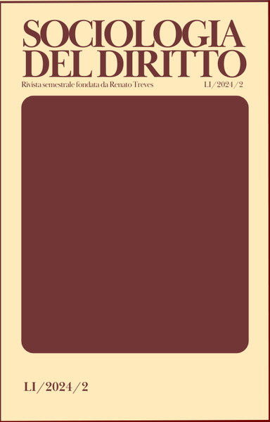 Copertina di Sociologia del Diritto, LI/2024/2