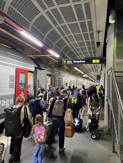 Passengers boarding Stockholm