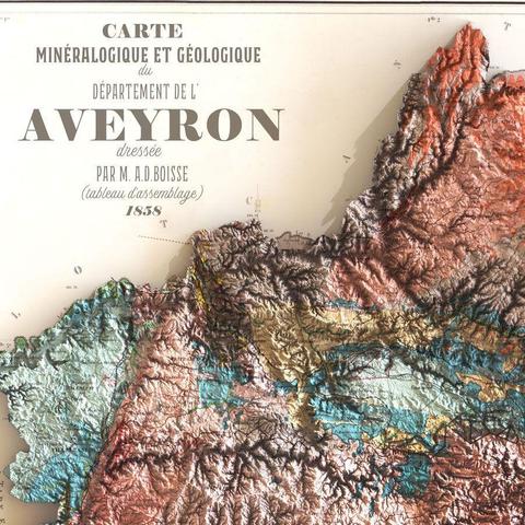 carte de l'aveyron, détail