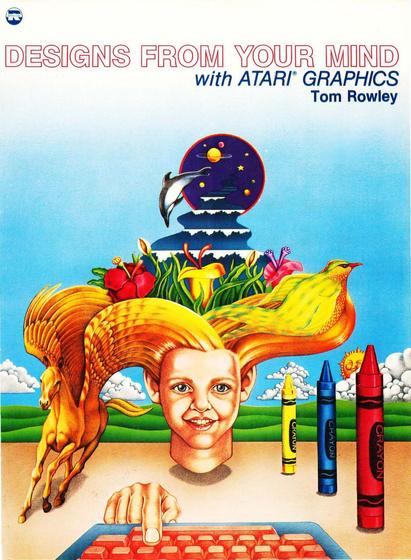 child's disembodied head, hand taps a keyboard, crayons, pegasus wings & partridge meld out of their hair, waterway from a hole into space unleashes a dolphin. Against a green hills & blue sky background like that fucking Windows screen.