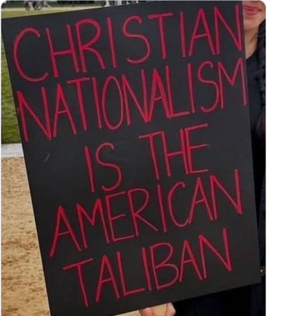 The meme reads:
Christian Nationalism is the American Taliban