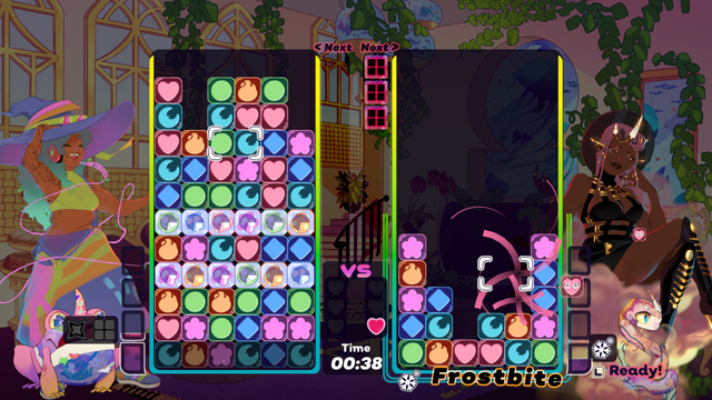 Playing Spirit Swap versus Mo, who keeps casting freezing ice spells on my blocks that prevent me from swapping them around