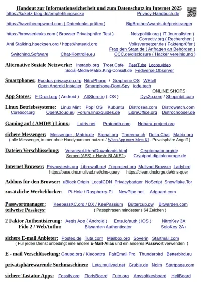 Meine Datenschutz und Privatsphäre Übersicht 2025, für Jedermann  🔐