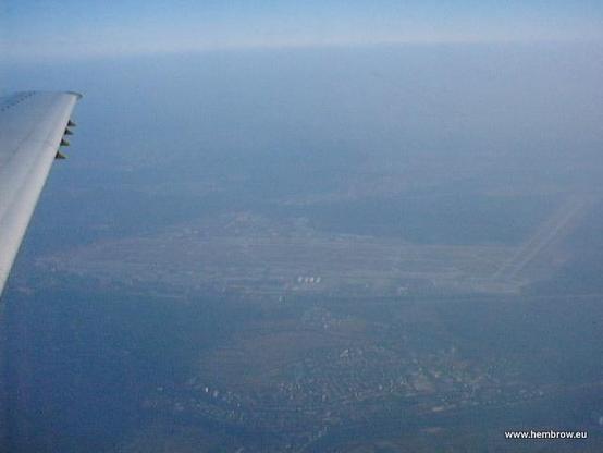 Frankfurt airport from the air, not very clear. My digital camera at that time was very low resolution as you can see from all these shots.