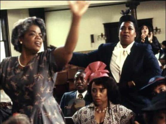 Oprah Winfrey and Jackée Harry in The Women of Brewster Place