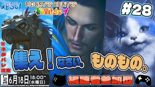 【MHワイルズ】 #28  ※ネタバレ注意 集え！なさい。ものもの。  視聴者参加型！【MONSTER HUNTER Wilds】 #MHWilds #ps5