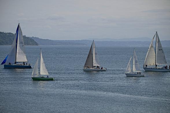 Sailboats on Puget Sound #sailboat #pugetsound #seattle #photography #water #sailing #photography #photo #meermittwoch #waterwednesday