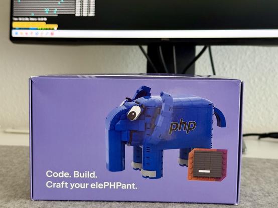Photo of Lego elePHPant box on desk