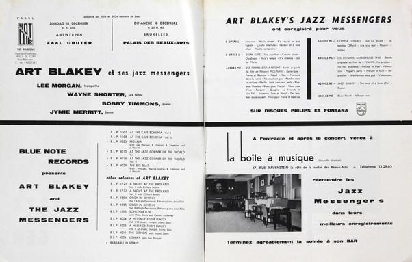 1960 - Art Blakey and the Jazz Messengers - Anvers / Antwerpen & Bruxelles / Brussels