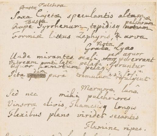 Screenshot of the original MS poem from https://sterncenter.library.jhu.edu/early-book-collections/thomas-gray-manuscripts/