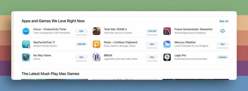 Shareshot featured in "Apps and Games We Love Right Now" on the Mac App Store