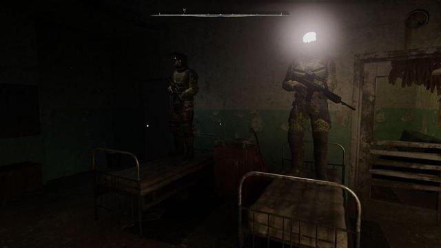 2 fully equipped soldier standing guard in top of their beds for no reason