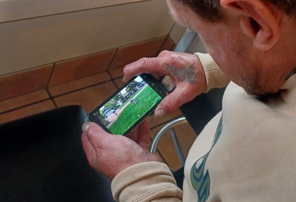 HTC One S playing YouTube video via McDonald's WiFi.