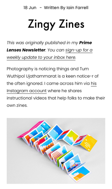 Screenshot of my blog post/ newsletter