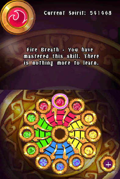 Screenshot from The Legend of Spyro: A New Beginning on DS showing I maxed out all breaths.