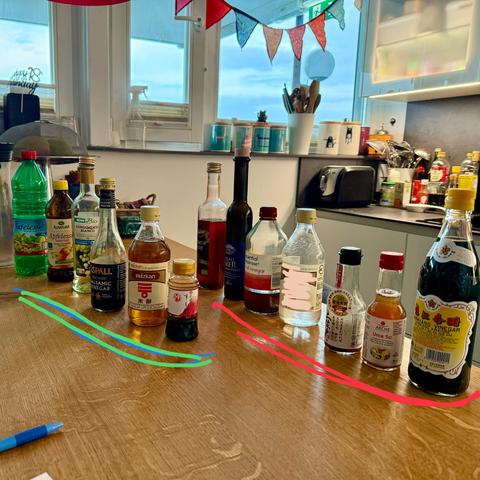The results. Winners were sorted to the left, losers to the right.