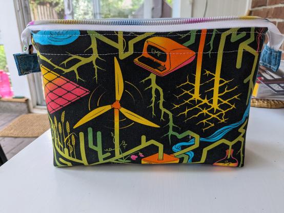 The bag sitting open